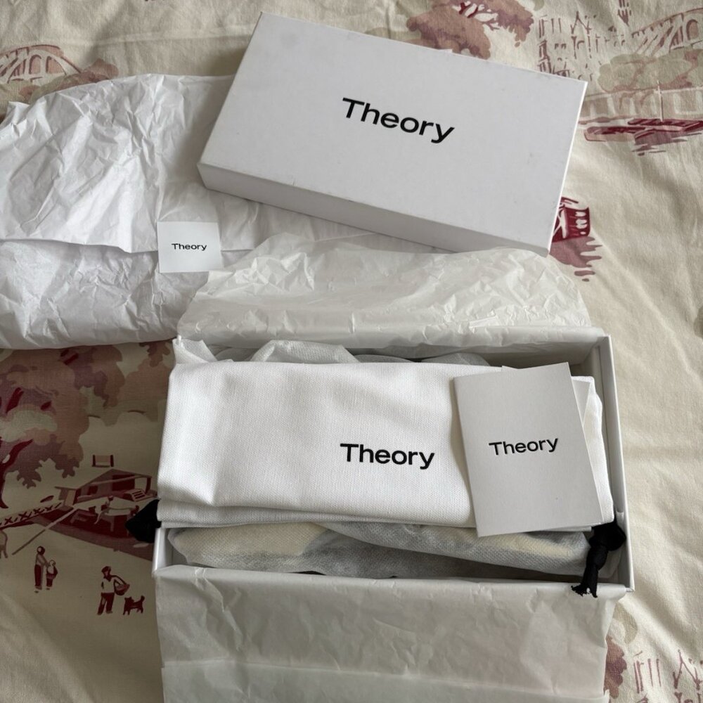 Theory New Block Heel Women’s Leather Slingback shoes in Gold - Picture 7 of 8